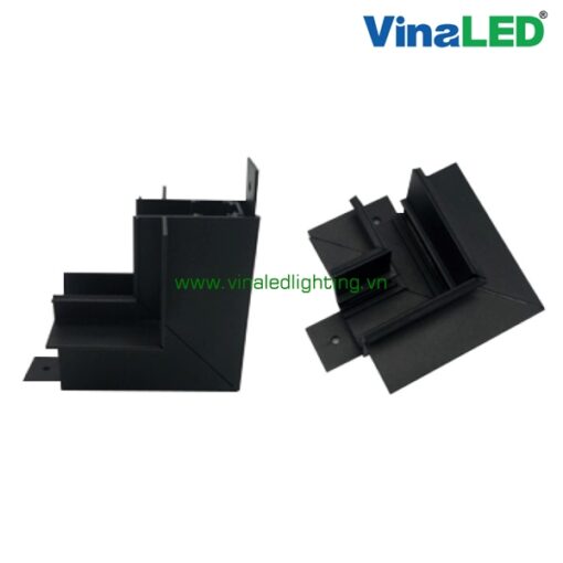 MTR-LA1 Chụp nối góc thanh ray nam châm VinaLED lắp âm | MTR-LA2 Chụp nối góc thanh ray nam châm VinaLED lắp âm